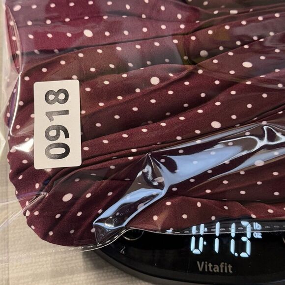 Free Assembly Sz XL Pleated Skirt Classic Fit Side Zip Marron Crush Polka Dot - Picture 15 of 15